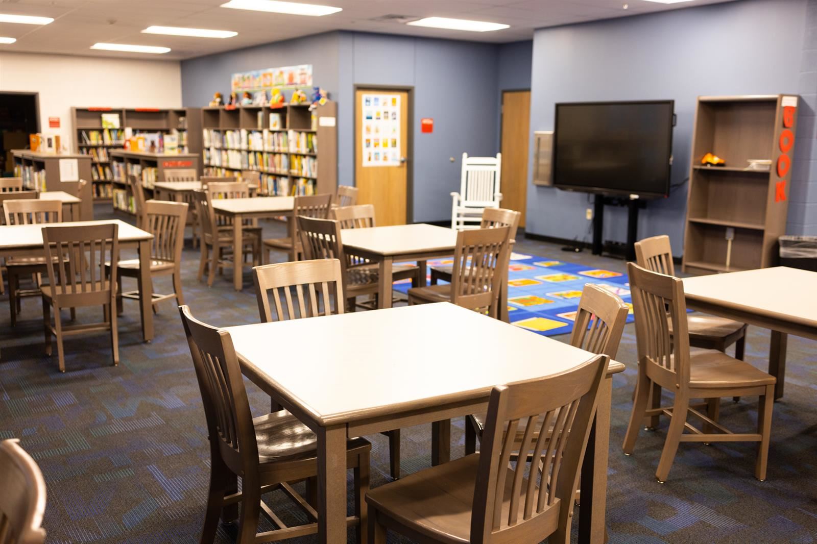 Tables in the school library